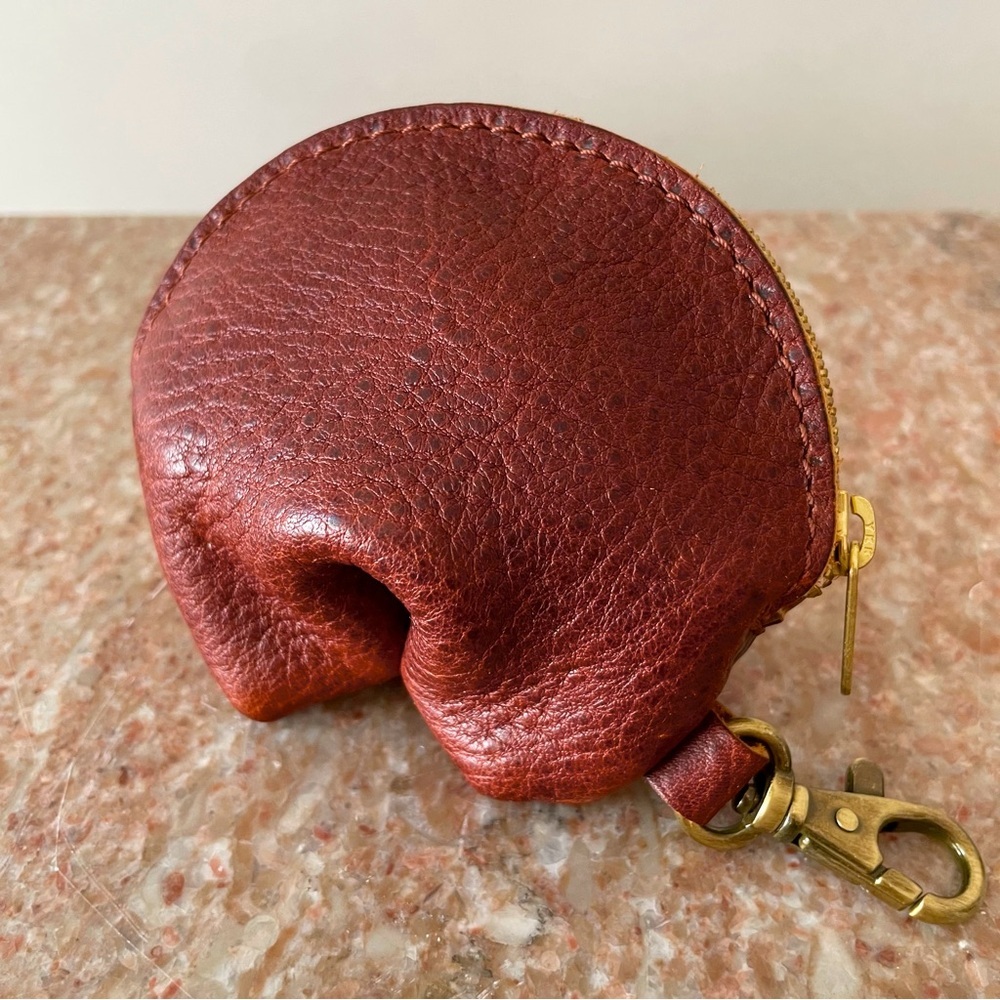 Portland Leather Goods Nutmeg Fortune Cookie Zip Pouch Keychain - Picture 3 of 8
